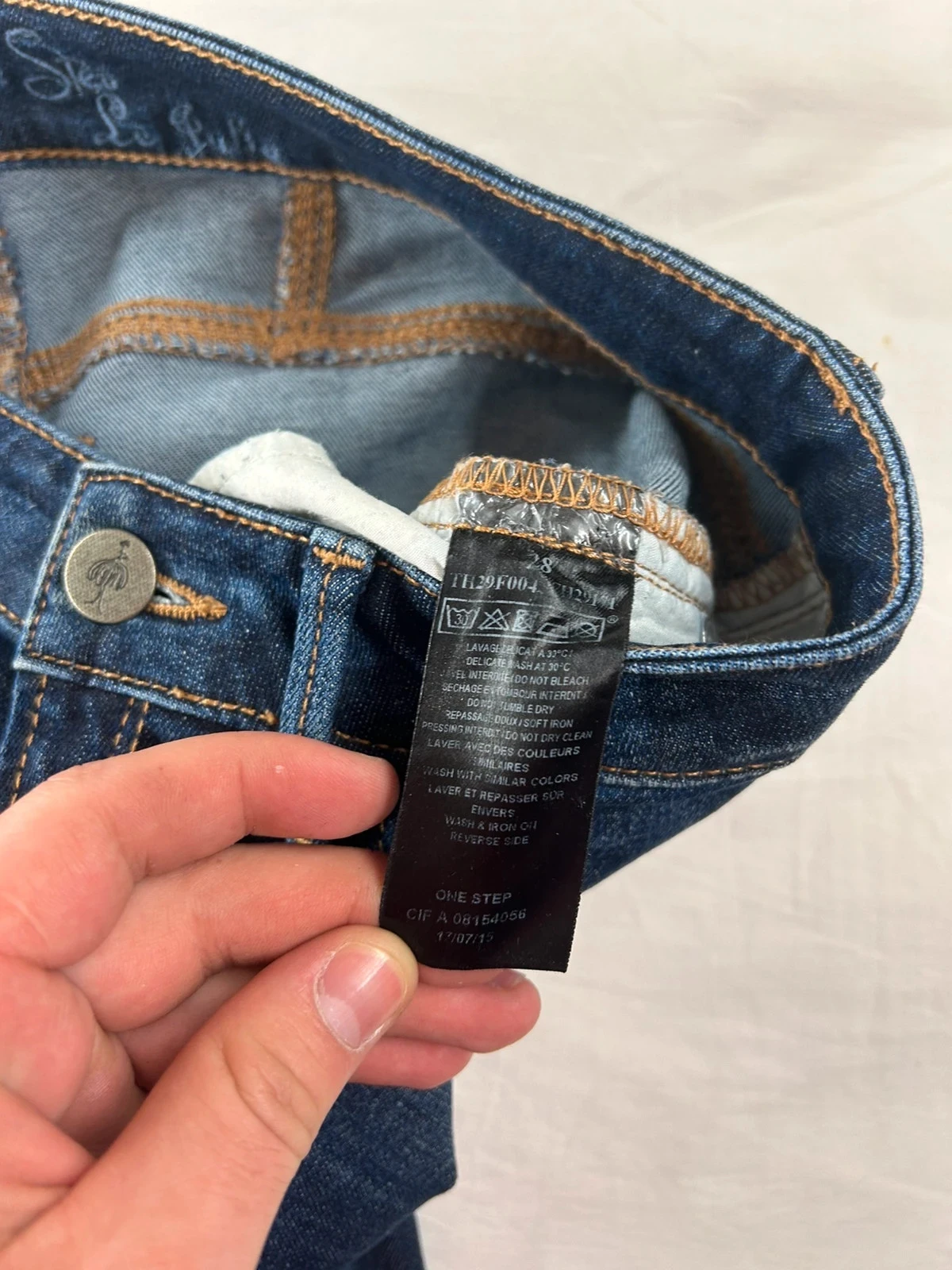 Navy blue slim fit jeans – photo 10